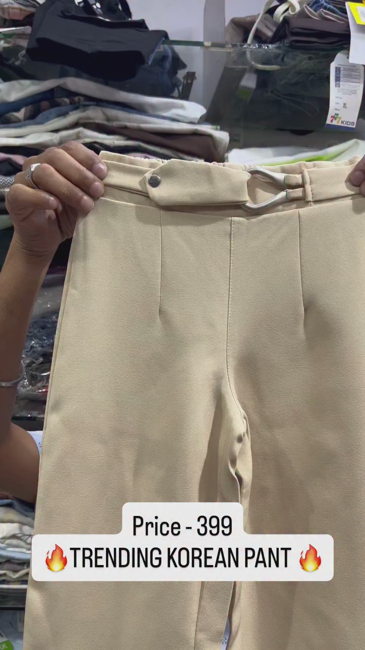 Girls Beige Korean Pant [ONLY PANT] [GJ-2K-9899] (4-12Years)