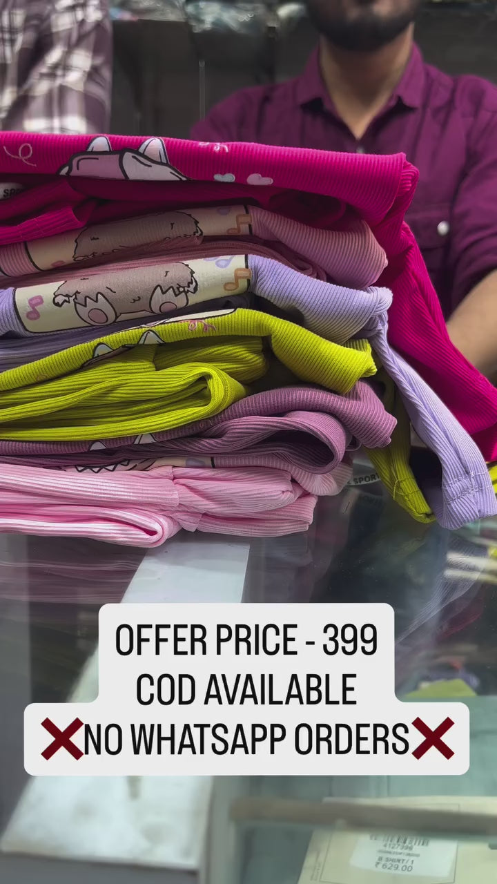 Girl's Labubu Yellow Co-Ord Set [GCS-6374](4-12 Years)