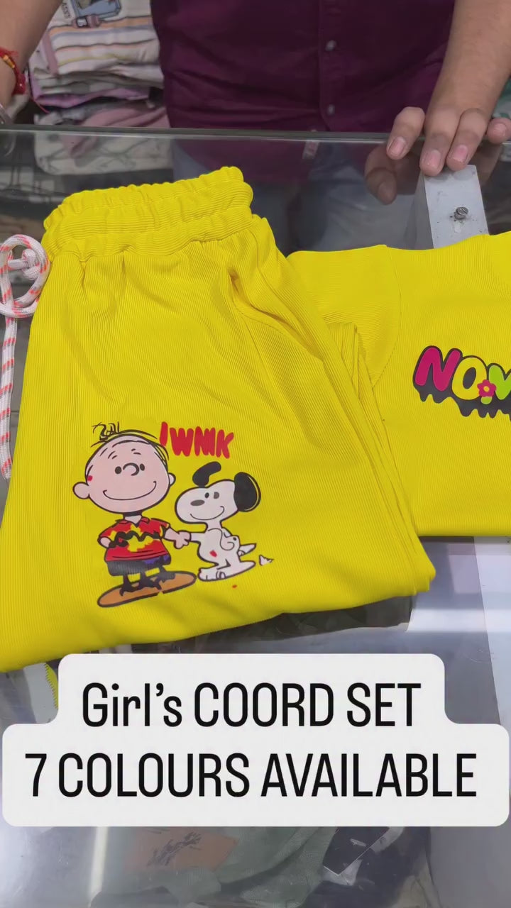 Girl's Neon Green Funky Jogger Co-Ord Set [GCS-6648](4-12 Years)