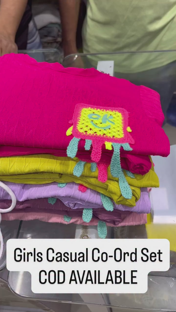 Girl's Casual Yellow Co-Ord Set [GCS-6465] (4-12 Years)