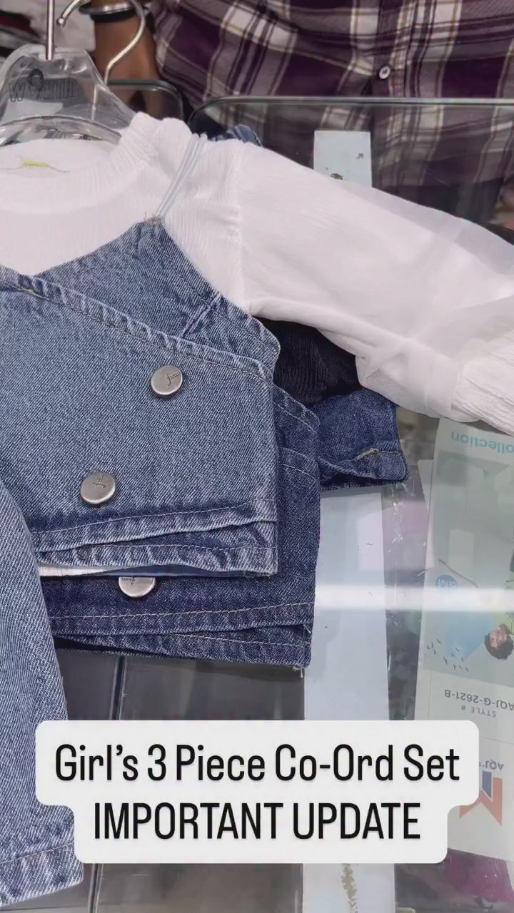 Girl's Denim Co-Ord Set Set [GCS-2591] (9 Months-12Years)