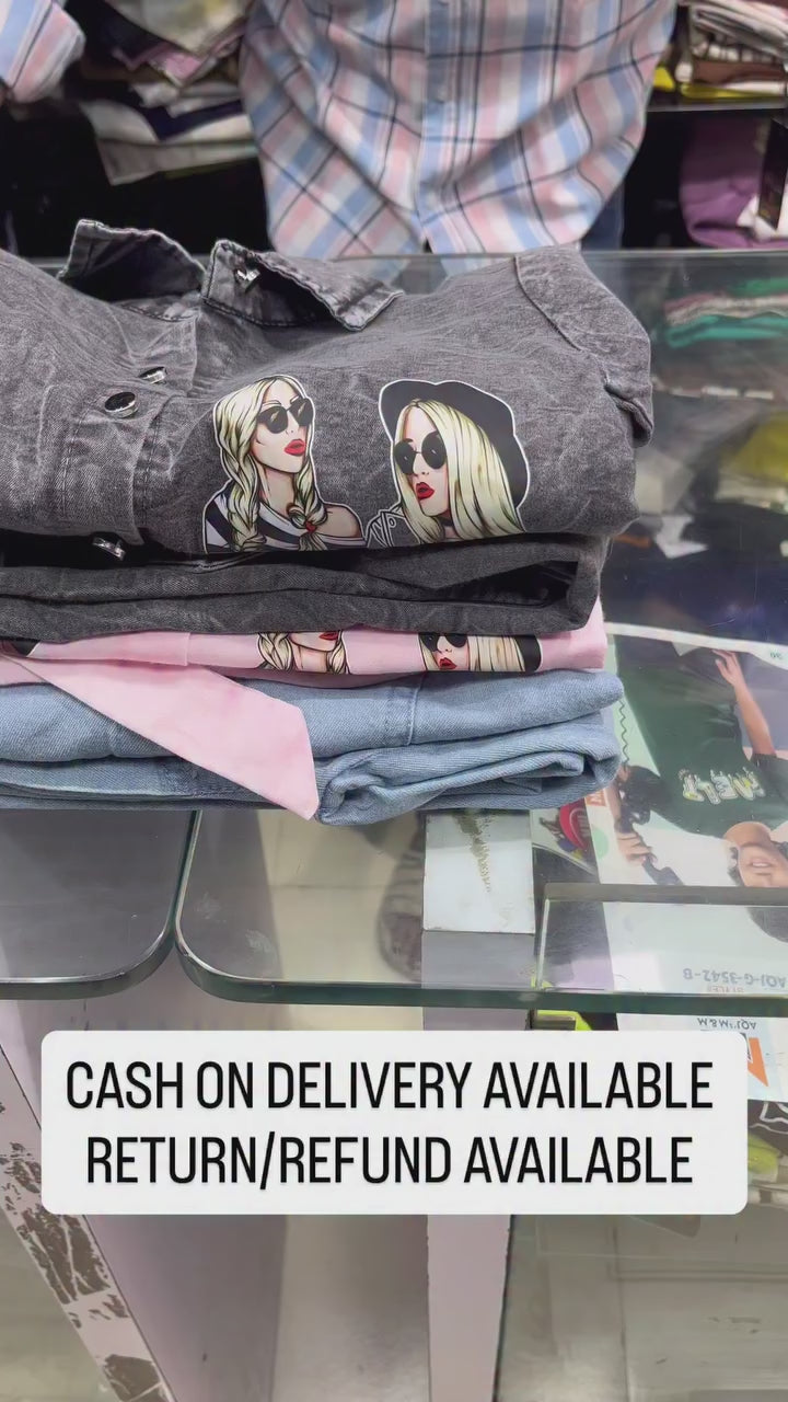 Girl's Denim Co-Ord Set [GCS-4001] (4-12 Years)