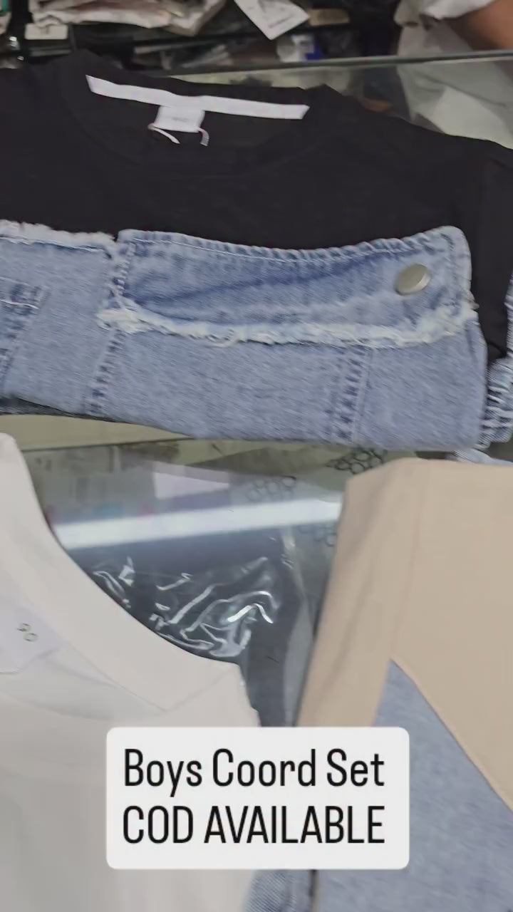 Boys Imported White  Cord Set [BT -2014] [2-7 Years]