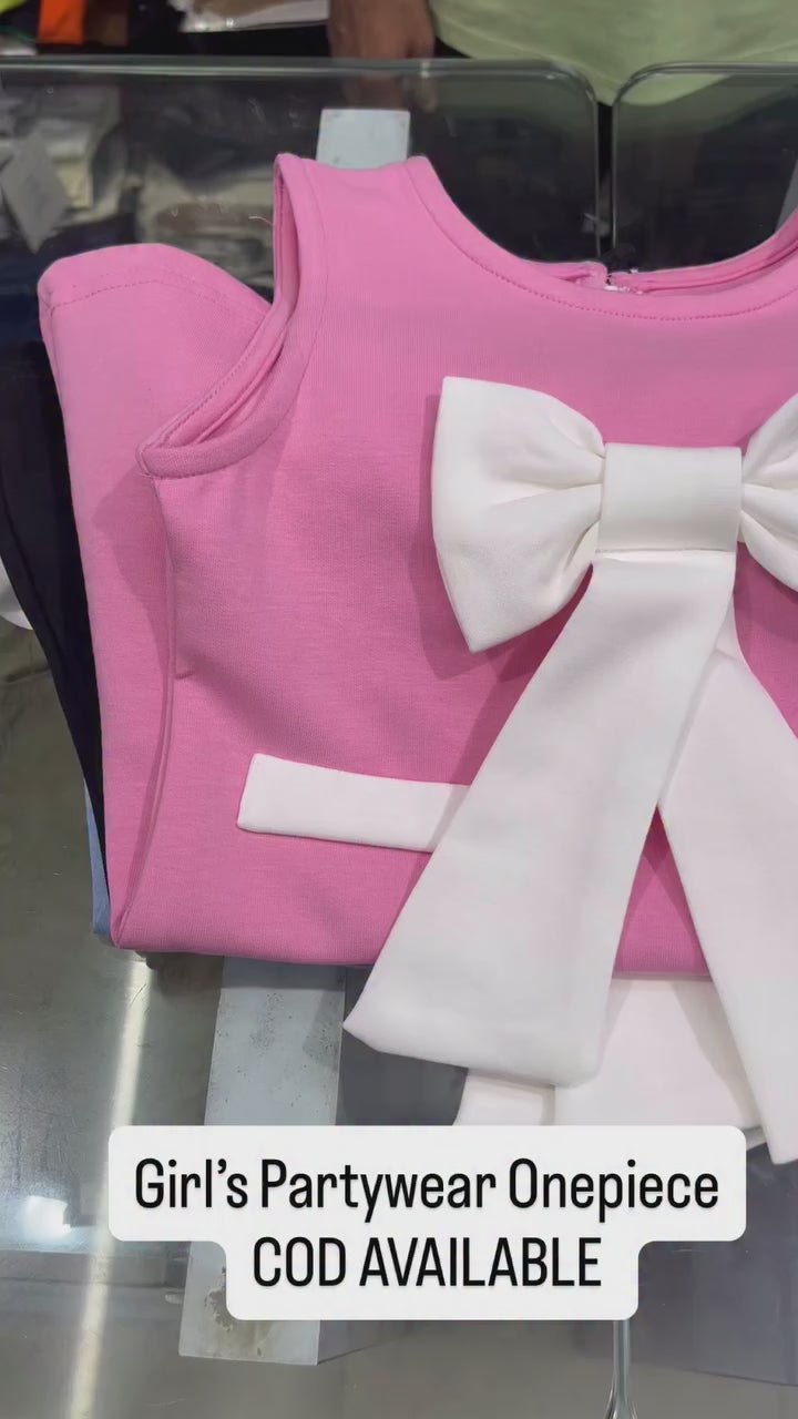 Girls Black  Party Wear One Piece Dress [GD-6357] (2-6 Years)