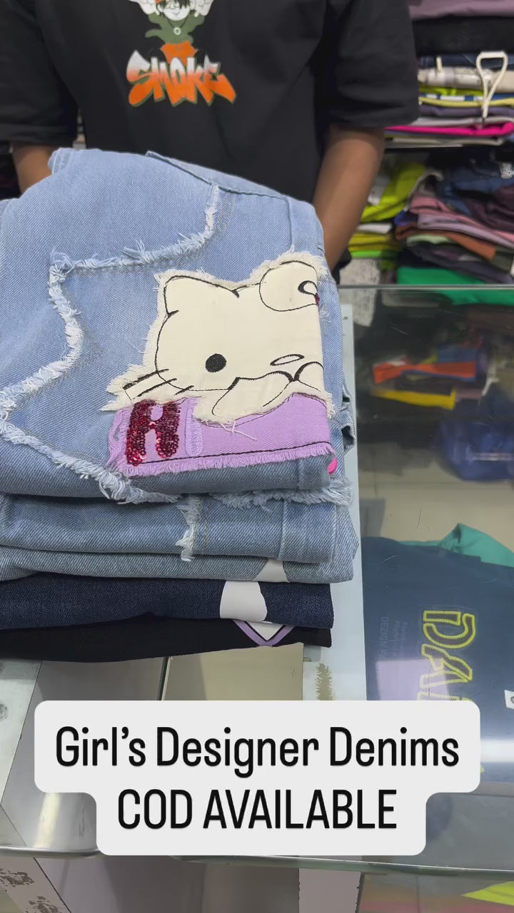 Girls Straight Fit Denim Jeans (Only Jeans) [GJ-1012] (3-14Years)