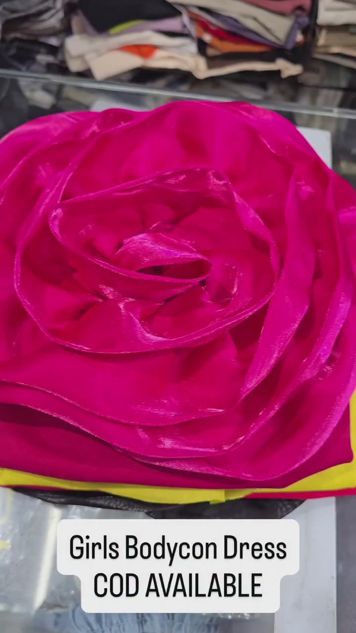 Girls Black Bodycon Dress [GD-6768] (3-12 Years)