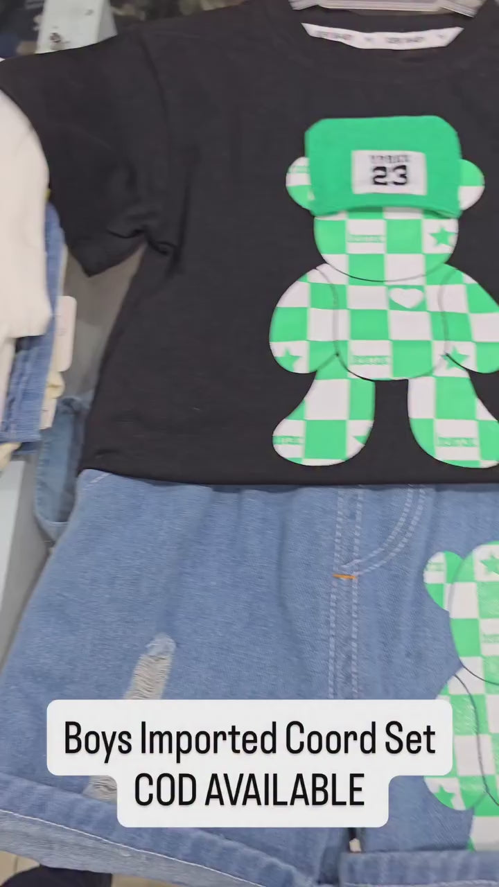 Boys White Imported Co-Ord Set [BT -2023] [2-7 Years]