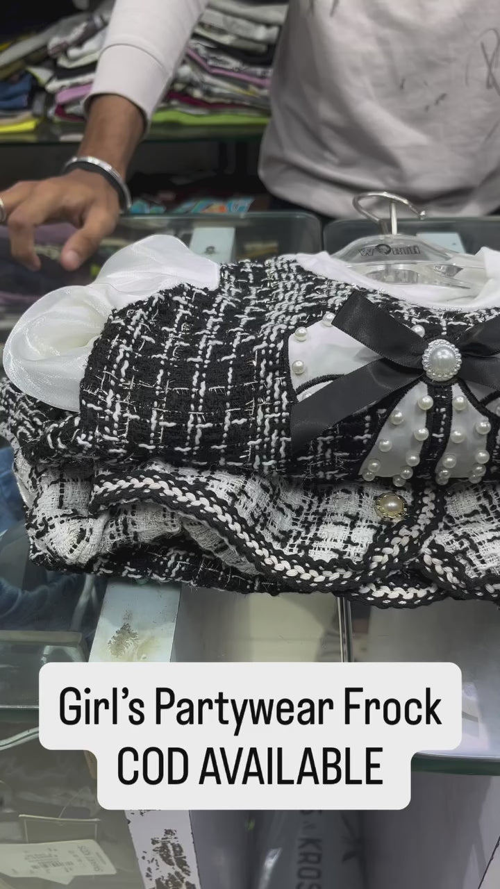 Girls Imported White Frock [GF-6405] (9M - 4Years)