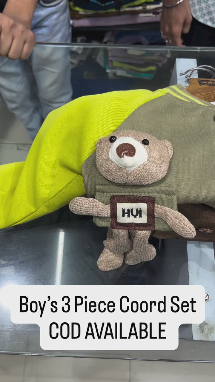 Boys Imported 3 Piece Co-Ord Set [BT-6147] [1 - 5Years]