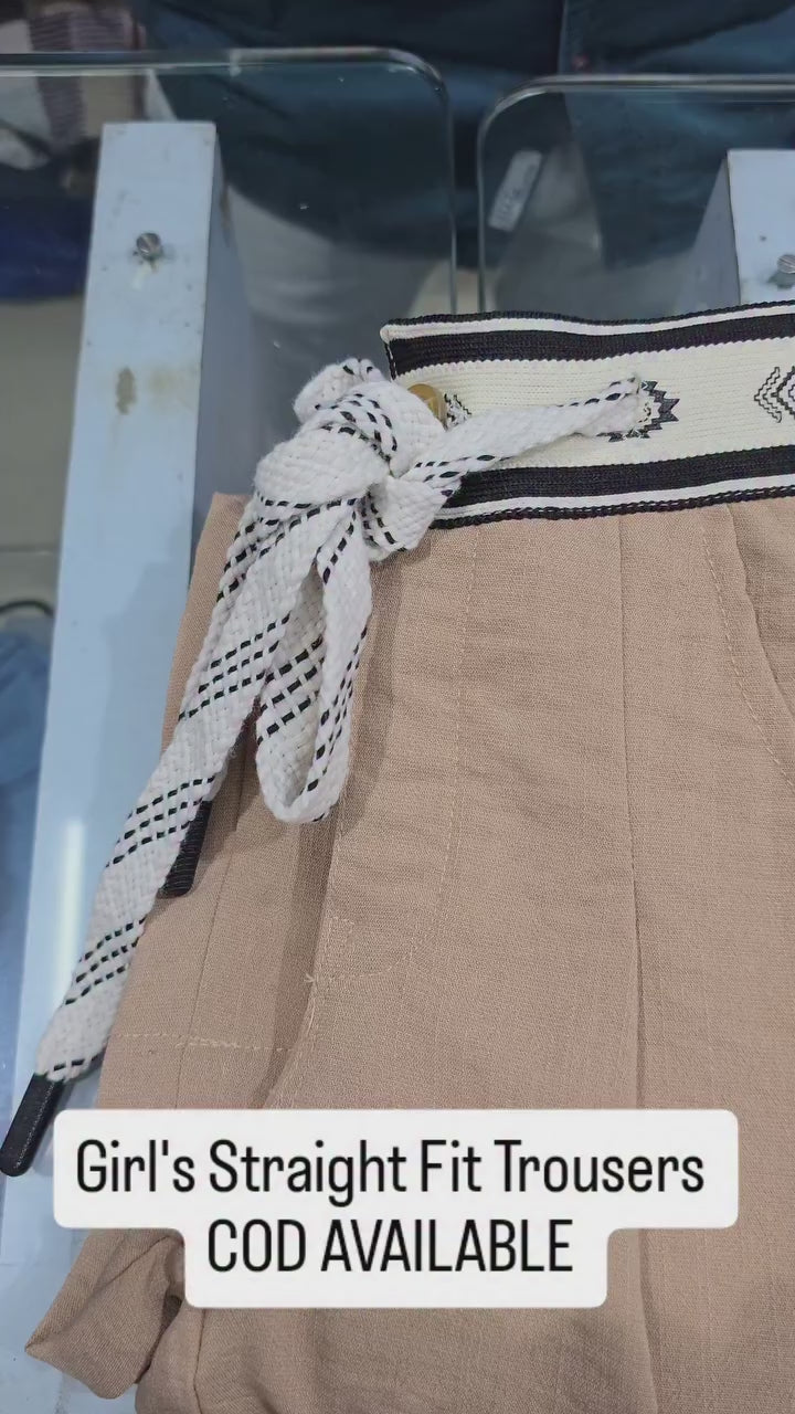 Girls Cotton Straight Fit Pants [GJ-911] (4-12Years)