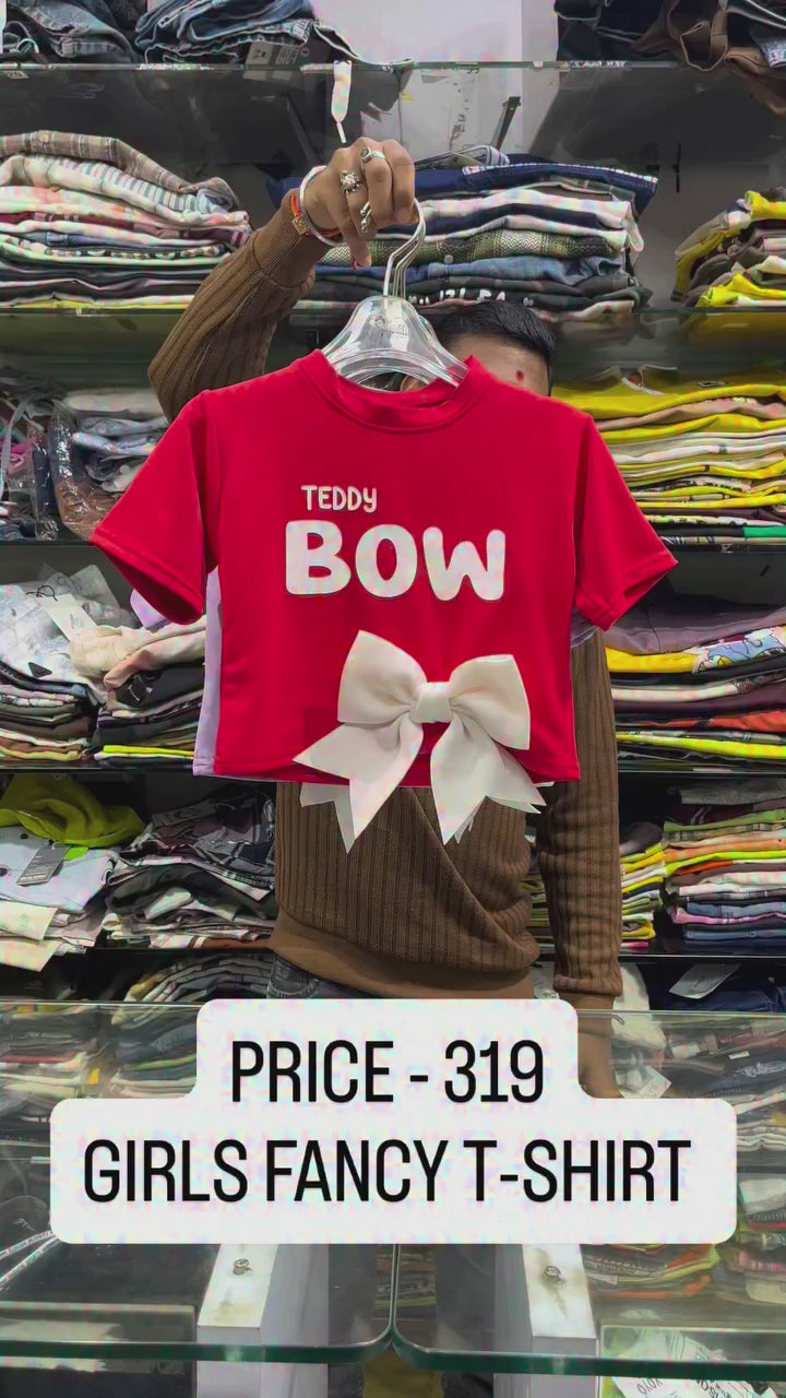 Girls Casual Teddy Bow Top [GT-R-2786] [4-12 year]