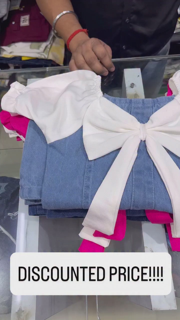 Girls Light Denim Dress [GD-7487] (4-12 Years)