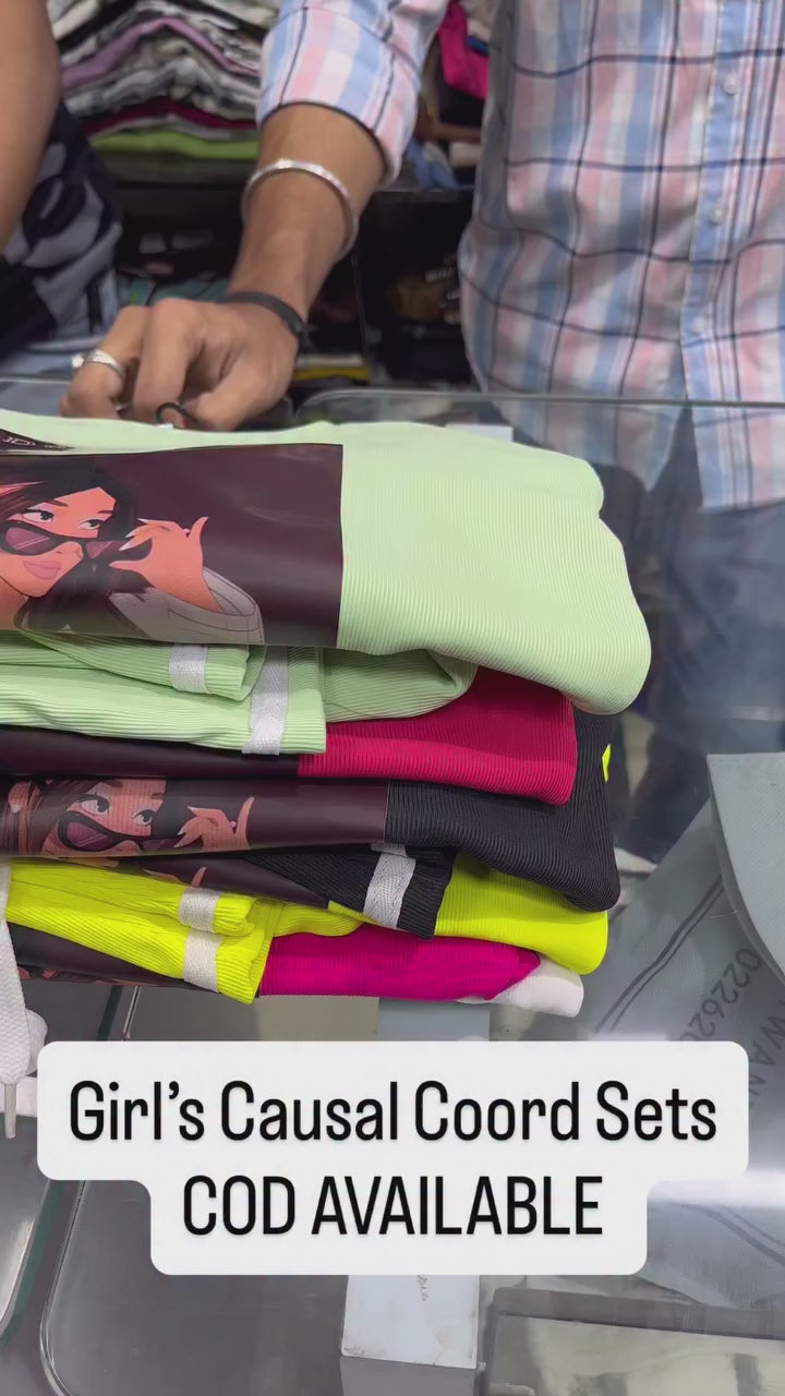 Girl's Causal Co-Ord  Set [GCS-6447](3-12 Years)