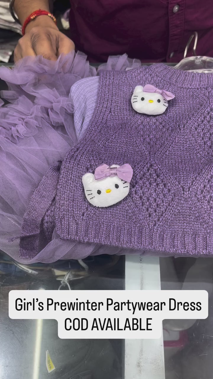 Girls Imported Purple Frock [GF-6654] (2 - 7Years)