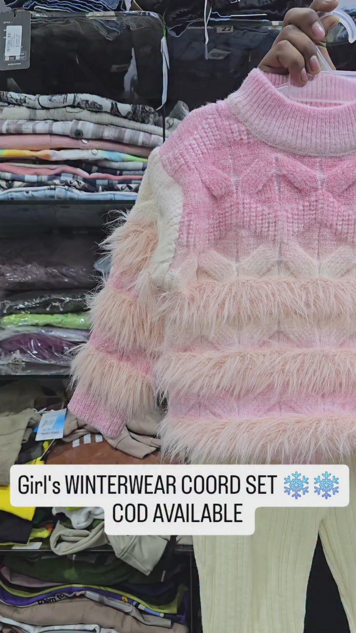 Girl's Imported 2 Piece Co-Ord Set [GCS-6177](2-6 Years)