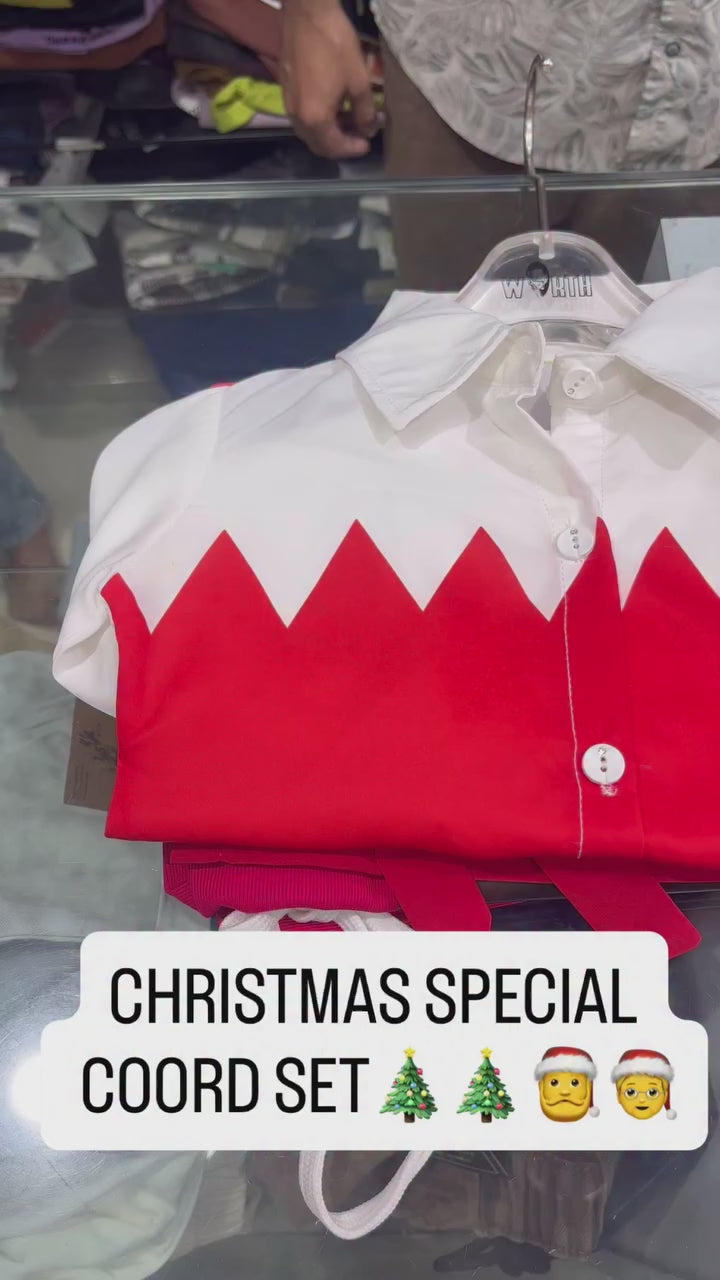 Girl's Causal Red Co-Ord Set [GCS-6173] (4-12 Years)