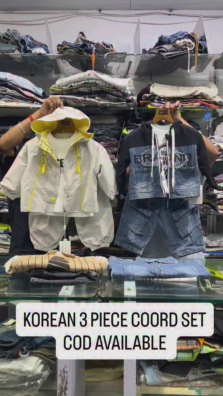 Boys 3 Piece Imported Cord Set [BT-2C-8862] [1 - 6 Years]
