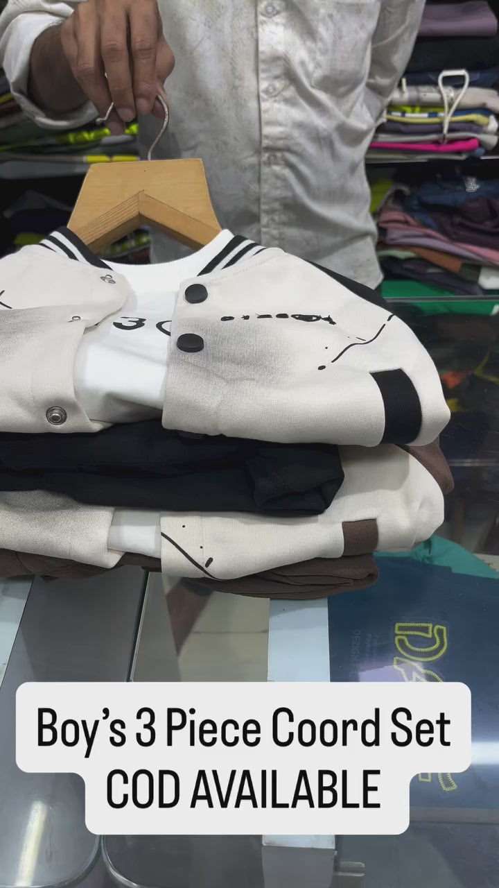 Boys Imported 3 Piece Co-Ord Set [BT-6202] [1 - 5Years]
