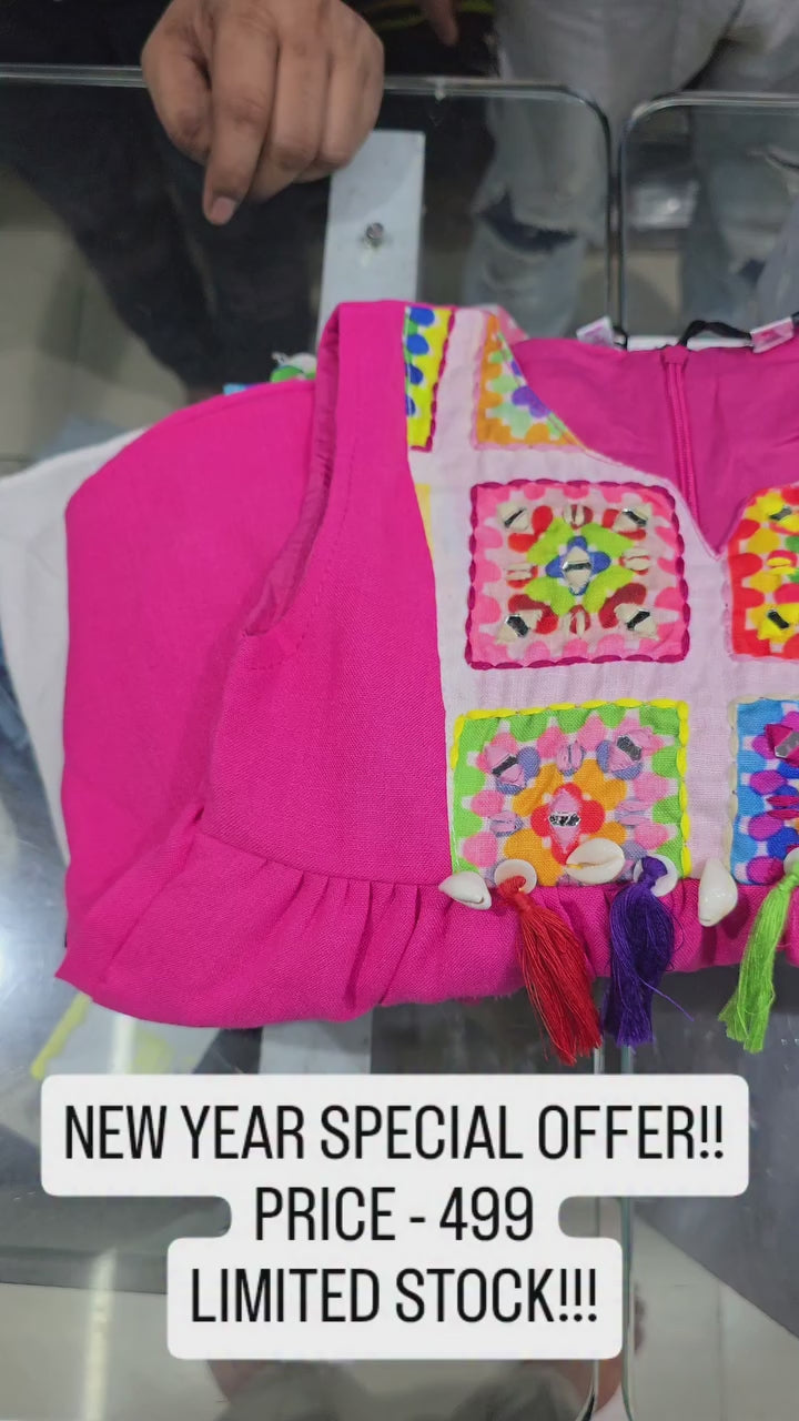 Girl's Printed White Co-Ord Set [GCS-6500](3-12 Years)