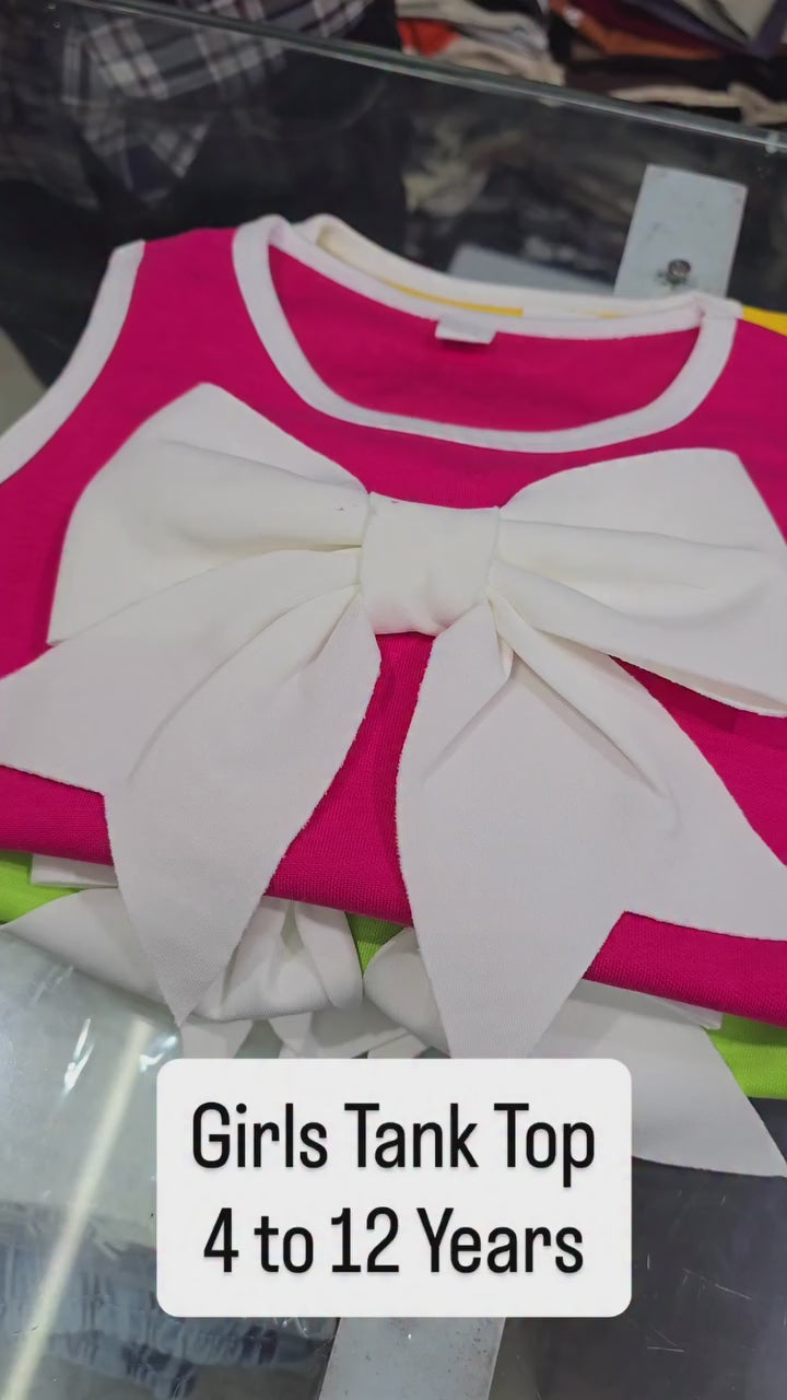 Girls Flower Brown Tank Top [GT-57] [4-12 year]