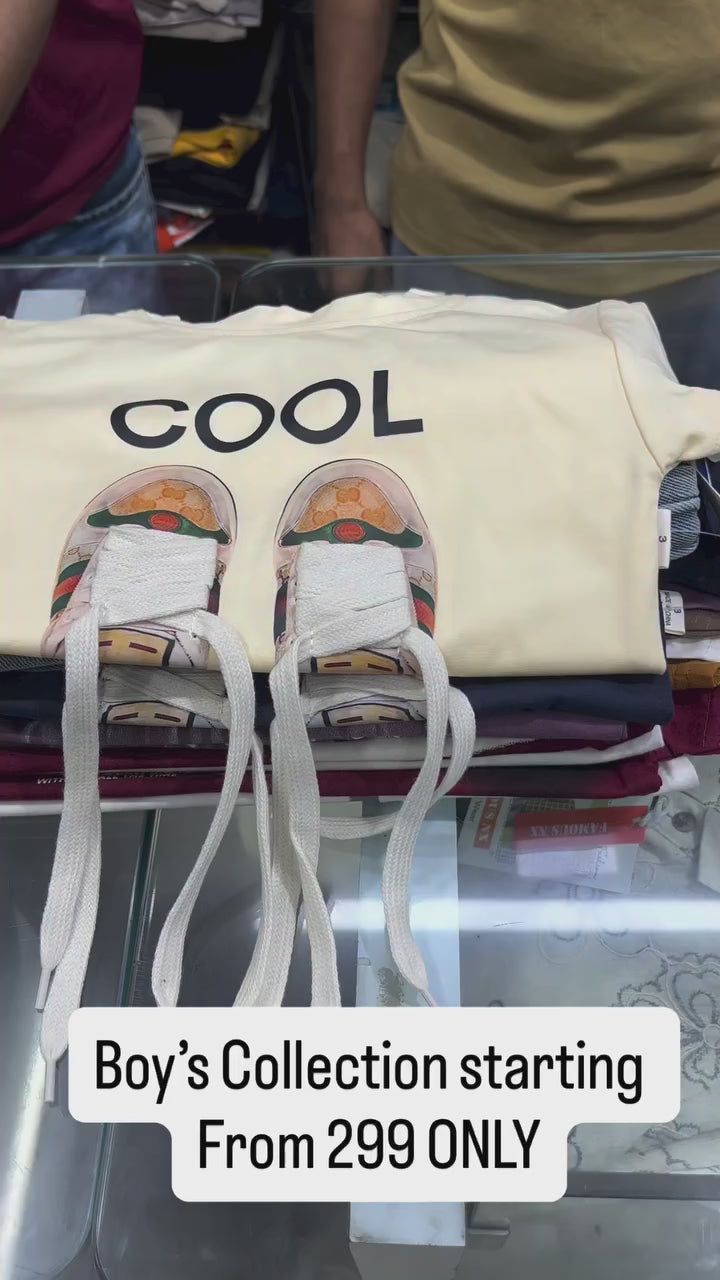 Boys Cream Imported Co-Ord Set [BT -2018] [1-6 Years]