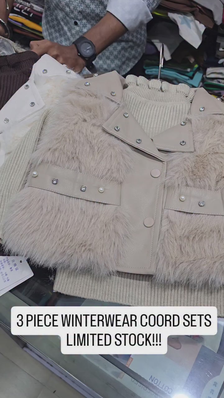 Girl's 3 Piece Imported Co-Ord Set [GCS-6128](4-8 Years)