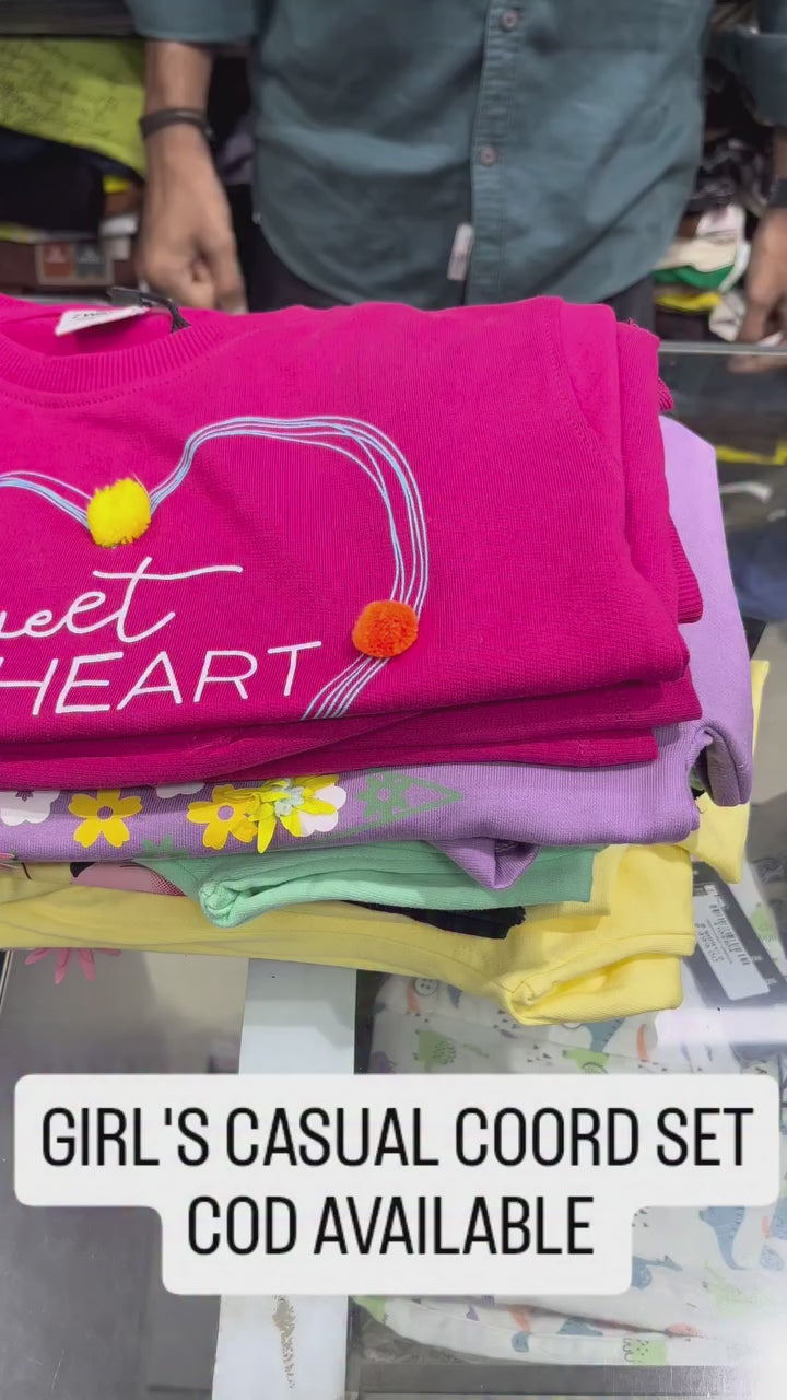 Girl's Causal Lavender Co-Ord  Set [GCS-6180](3-12 Years)