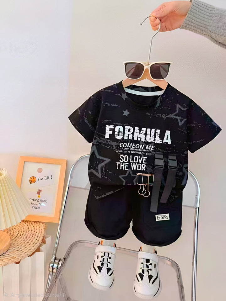 Boys Imported Black Cord Set [BT -2009] [1-6 Years]