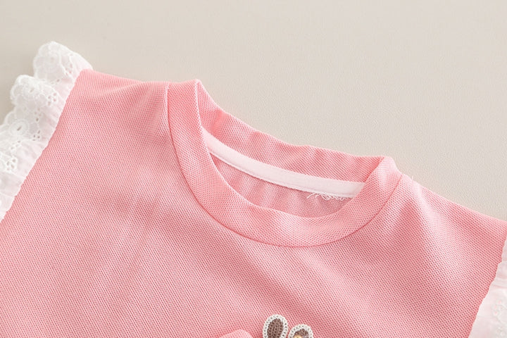 Girl's Summer Imported Pink Co-Ord Set [GCS-2027] (2-7 Years)