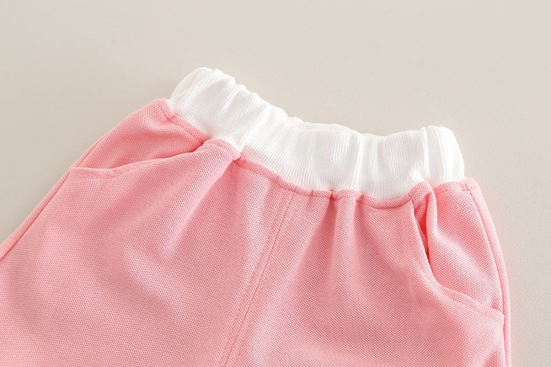 Girl's Summer Imported Pink Co-Ord Set [GCS-2027] (2-7 Years)