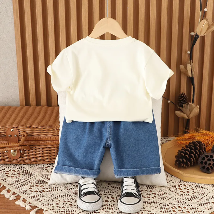 Boys White Imported Co-Ord Set [BT -2023] [2-7 Years]