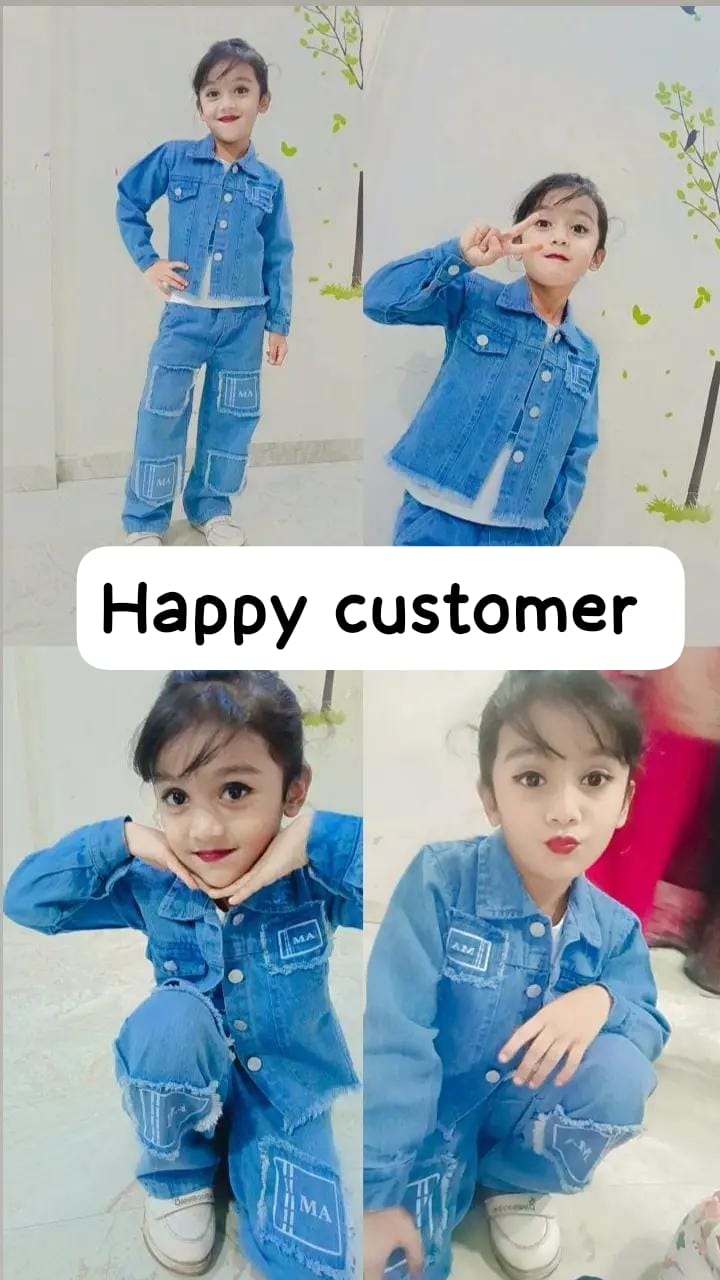 Girls Denim Co-Ord Set [GCS-5058] (1-12Years)