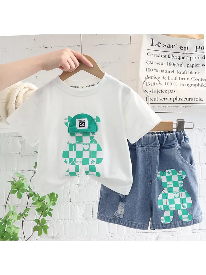 Boys White Imported Co-Ord Set [BT -2022] [1-6 Years]