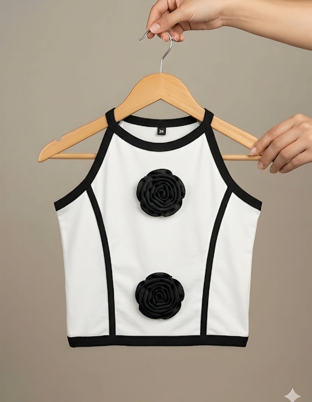 Girls Flower White Tank Top [GT-58] [4-12 year]