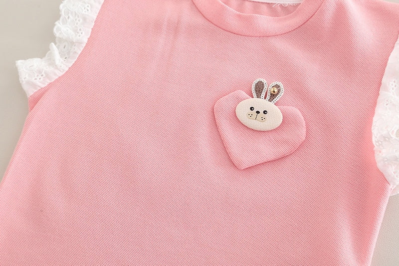 Girl's Summer Imported Pink Co-Ord Set [GCS-2027] (2-7 Years)