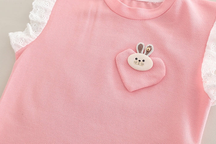 Girl's Summer Imported Pink Co-Ord Set [GCS-2027] (2-7 Years)