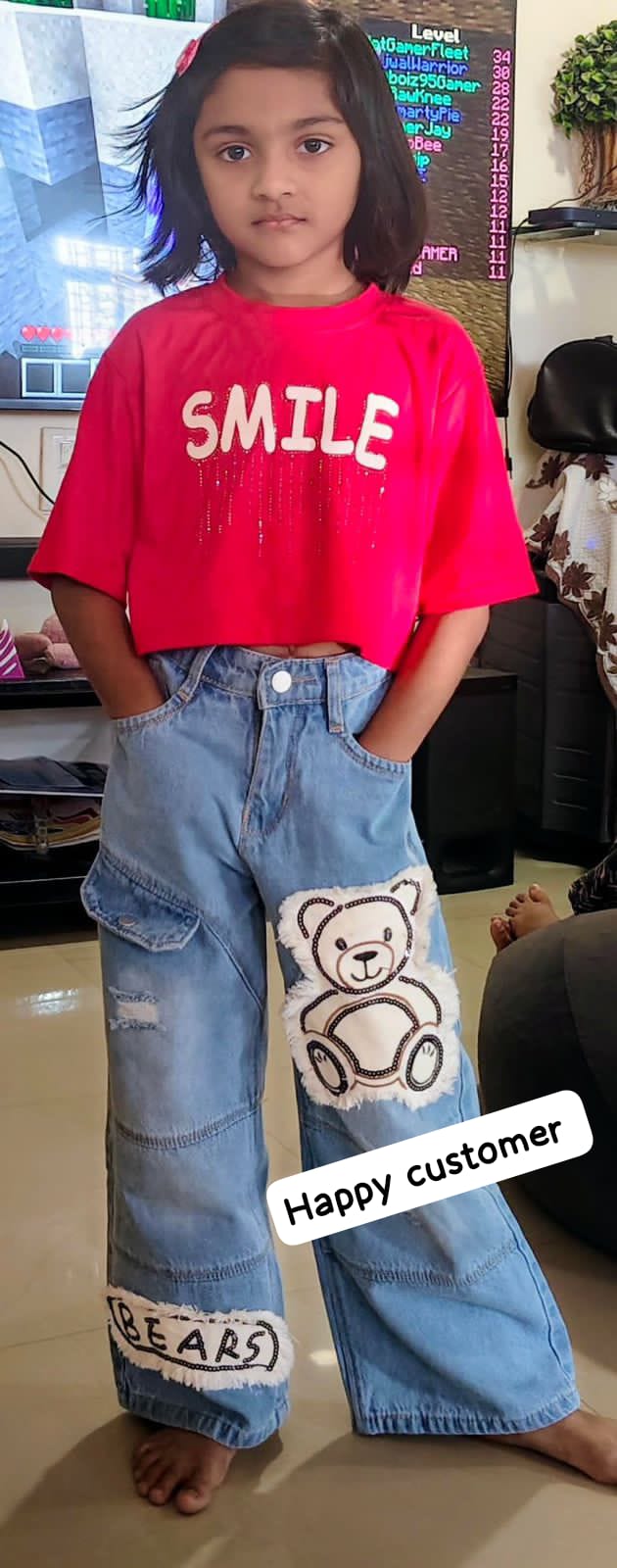 Girls Straight Fit Denim Jeans (Only Jeans) [GJ-1014] (3-14Years)