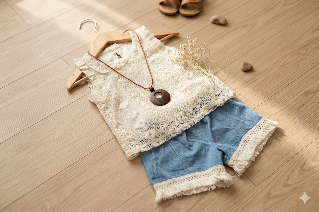 Girls Imported Crochet Co-Ord Set [GCS-254] (1-6 Years)