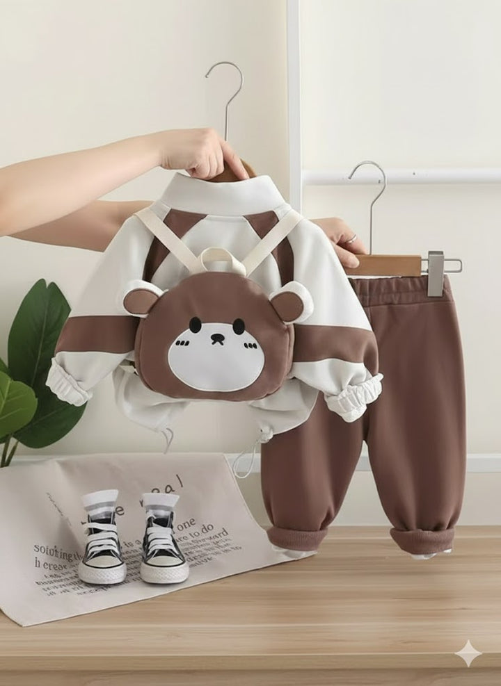 Boys Imported 3 Piece Co-Ord Set With Bag [BT-6154] [1 - 5Years]