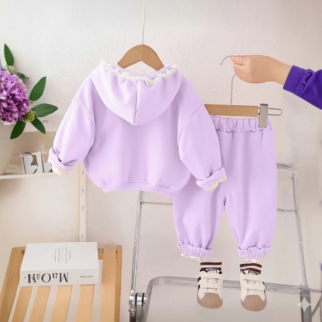 Girl's Lavender 3 Piece Co-Ord Set [GCS-6126](1-6 Years)