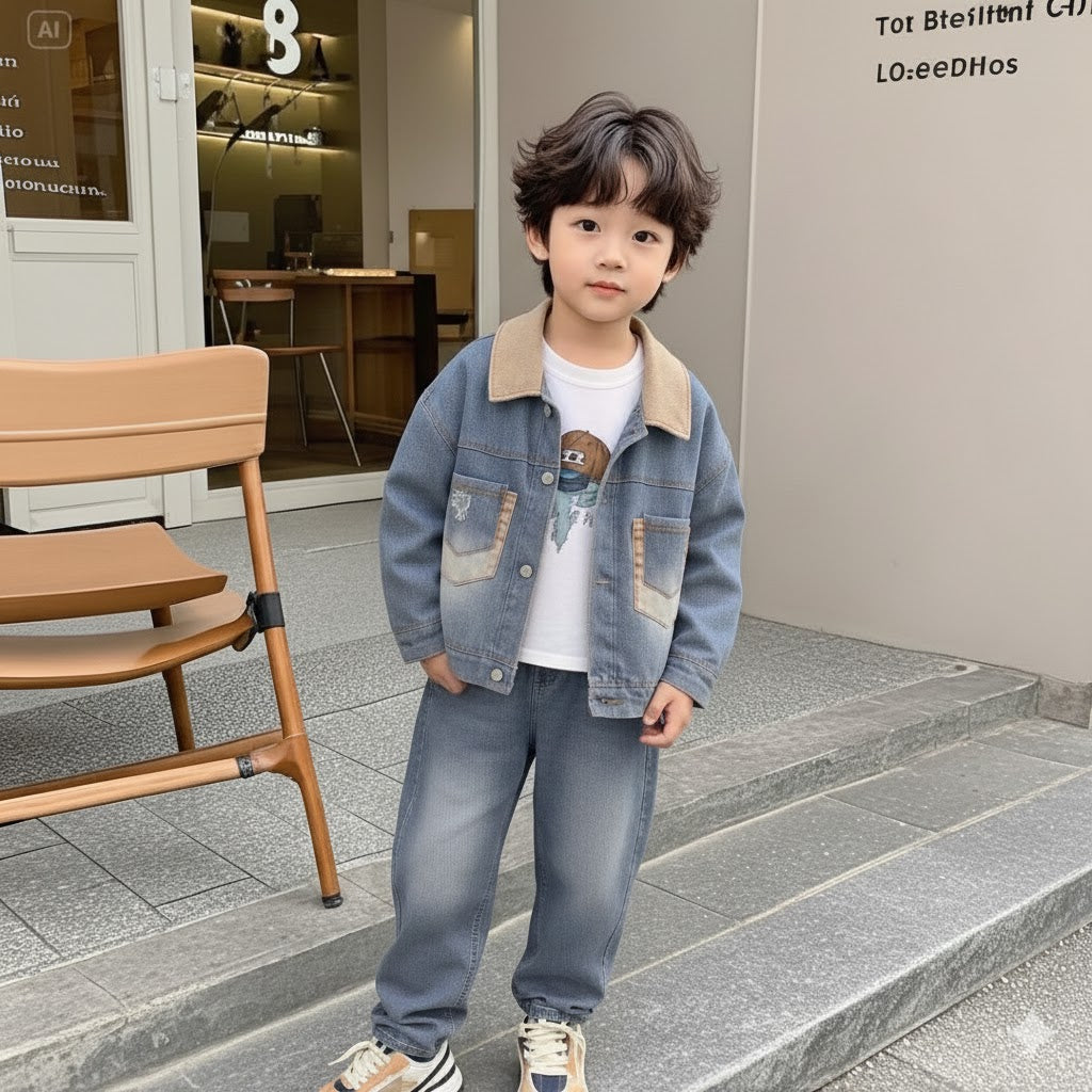 Boys Imported Blue Co-Ord Set [BT-6885] [1 - 5Years]